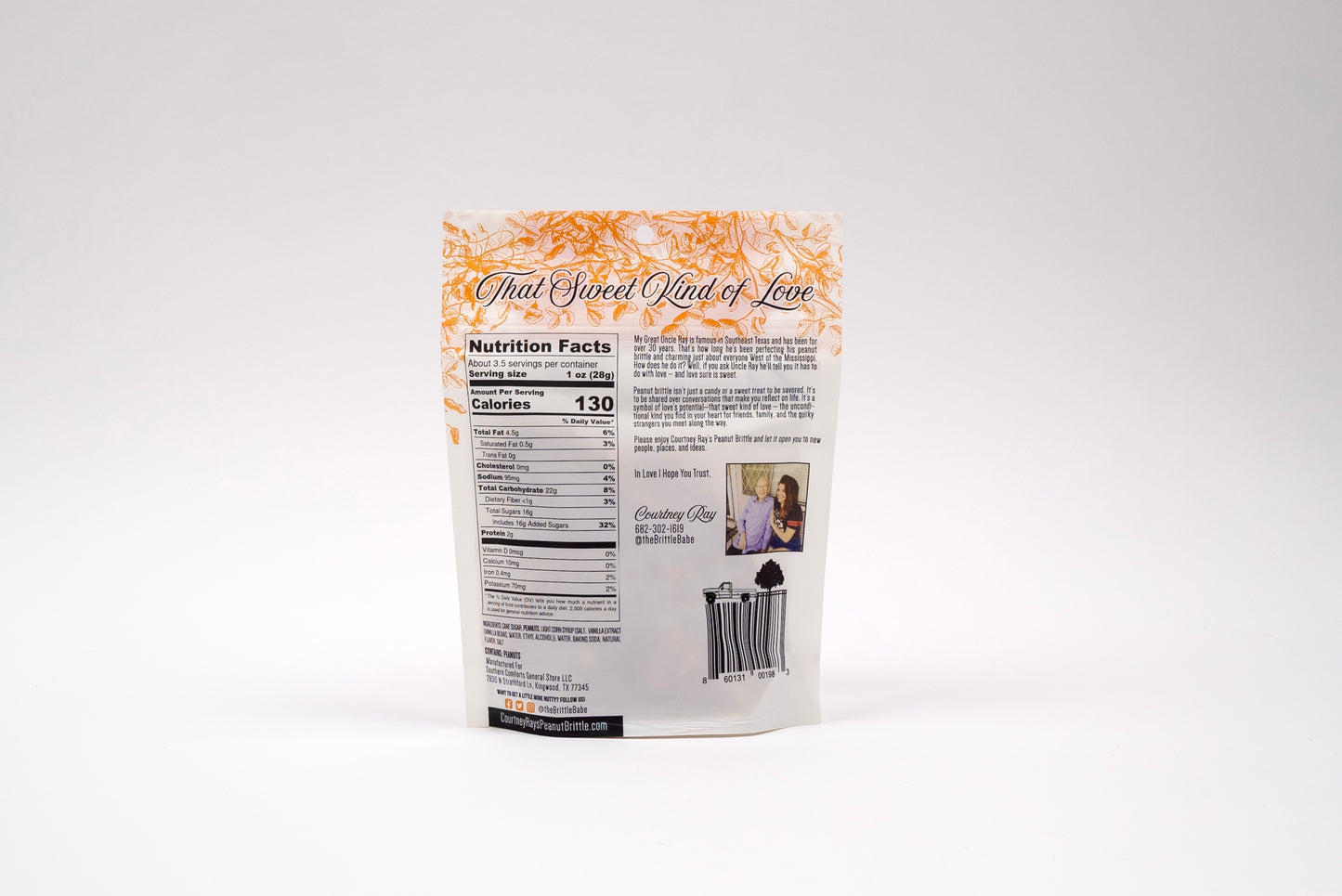 Courtney Ray's Peanut Brittle - 3.25oz Snack Size