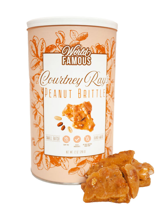 Courtney Rays Peanut Brittle  -  12 oz Canister