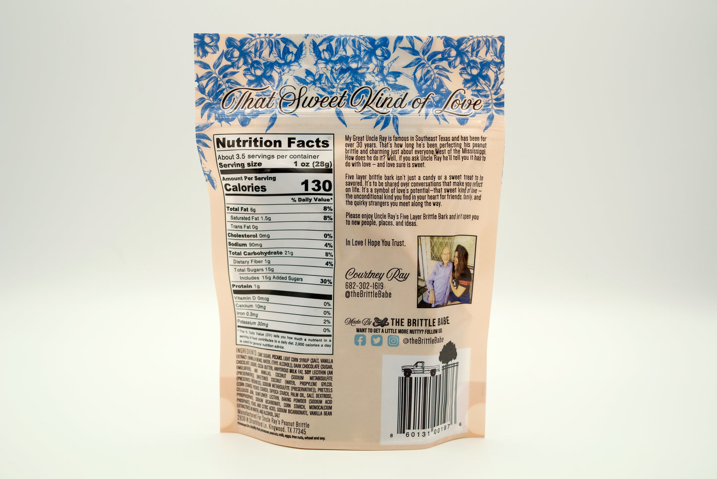 Courtney Rays 5 Layer Brittle Bark - 3.25oz Snack Size