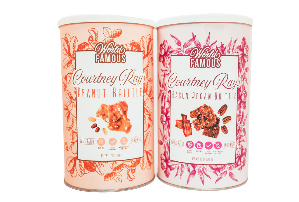 2 Pack Bundle: Courtney Ray's Peanut Brittle & Bacon Pecan Brittle