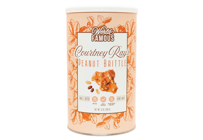 Courtney Rays Peanut Brittle  - NEW- 12 oz Canister